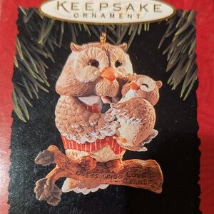 Hallmark Brown and Red Owl Grandparent Ornament